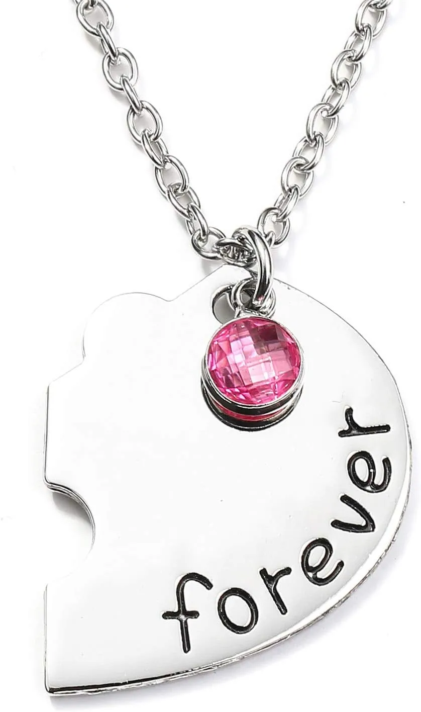 Bff Best Friends Forever 3 Necklace for Women Friendship Gift Heart Puzzle Jewelry Initial Chain Necklaces
