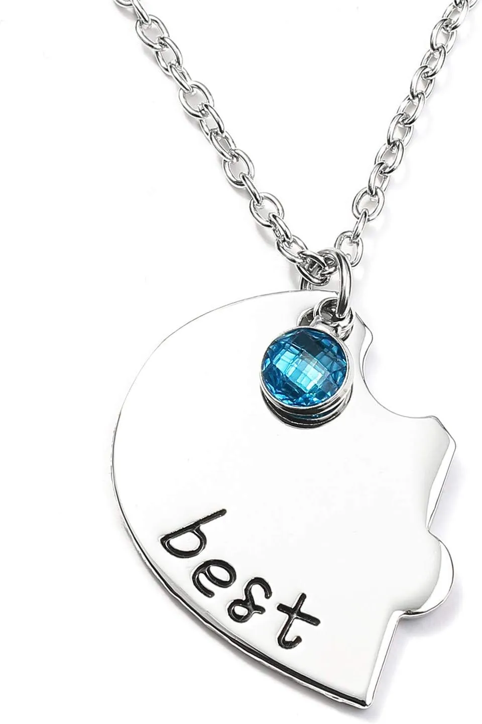 Bff Best Friends Forever 3 Necklace for Women Friendship Gift Heart Puzzle Jewelry Initial Chain Necklaces