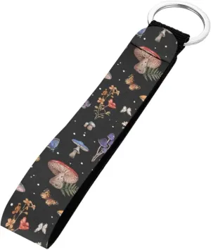 Binienty Stylish Keychain Wristlet Bracelet, Durable Fabric Auto Keychain with Metal Ring for Women Men