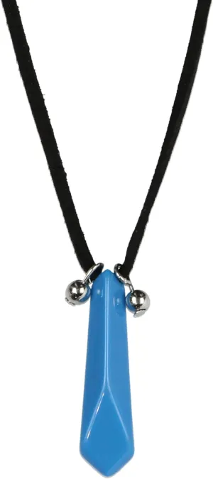 Bioworld Naruto Shippuden First Hokage Tsunade Blue Crystal Charm Necklace for Women Men