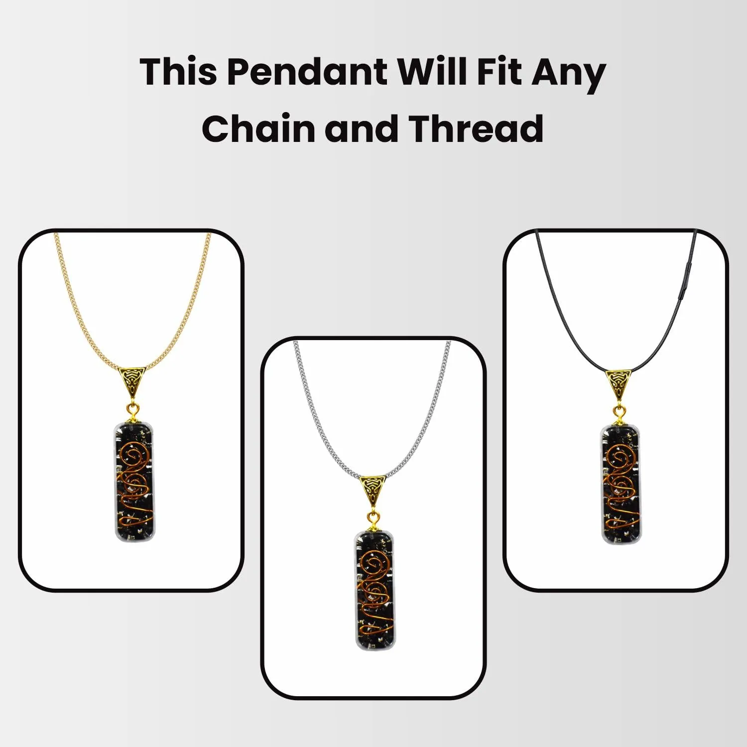 Black Tourmaline Pipe Pendant Necklace, Black Tourmaline Necklace Chakra Jewelry for Women & Men, Self-Healing Handmade Black Tourmaline Crystal Gemstone Necklace for Meditation