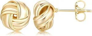 BLISI Geometric Chunky Knot Earrings - Hypoallergenic Dangle Drop Earrings for Women, with 925 Sterling Silver Post Trendy Fashion Jewelry Sea Starfish Earring Love Knot Stud