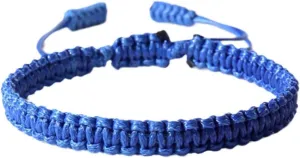 Blue Friendship Bracelets for Women  Adjustable Tibetan Blue Bracelet, Braided Rope Knot Design, Spiritual Amulet for Protection, Handmade Gift for Friends