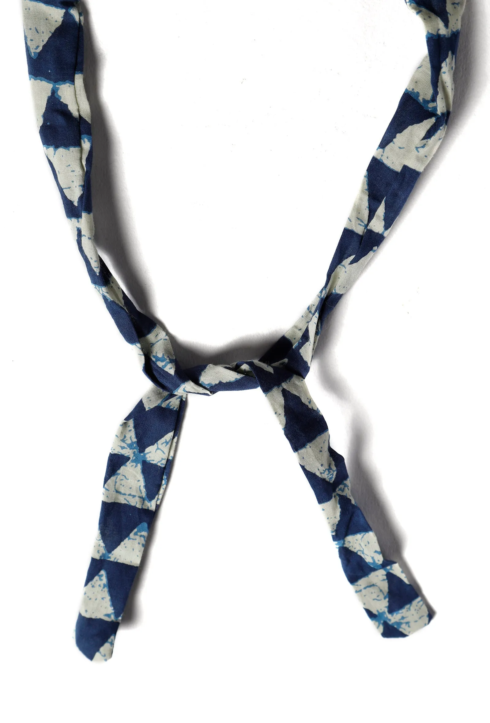 Blue Multi Strand Indigo Necklace With Tibetan Beads