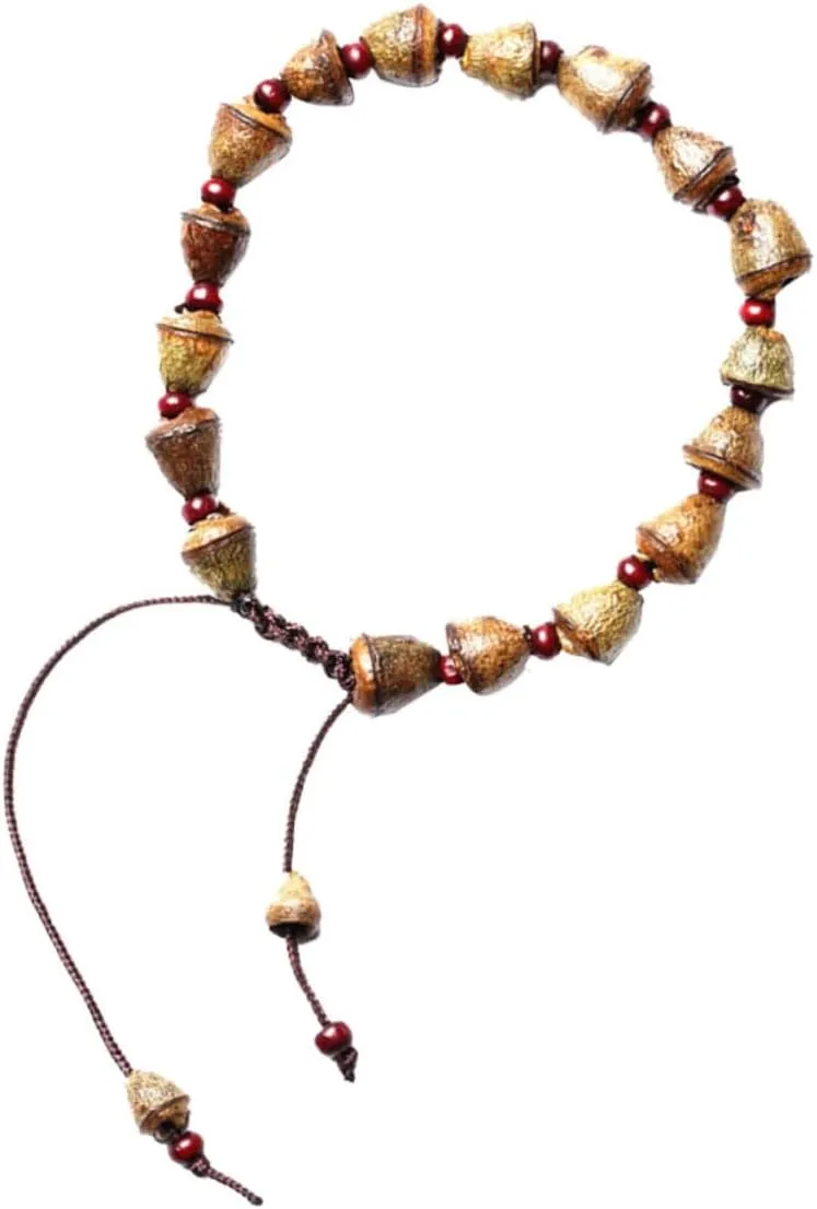 Bodhi Bead Bracelets Handmade Relief Meditation Prayer Beads Elegant Buddhist Jewelry for Men and Women