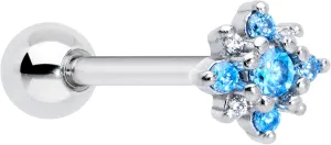 Body Candy 14G Women 316L Surgical Steel Stylish Snowflake Barbell Tongue Ring Body Piercing Jewelry 5/8