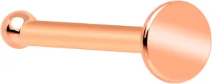 Body Candy 20 Gauge Nose Ring - Solid 14k Gold Nose Bone Nose Ring Flat Disc Nose Stud for Women Men