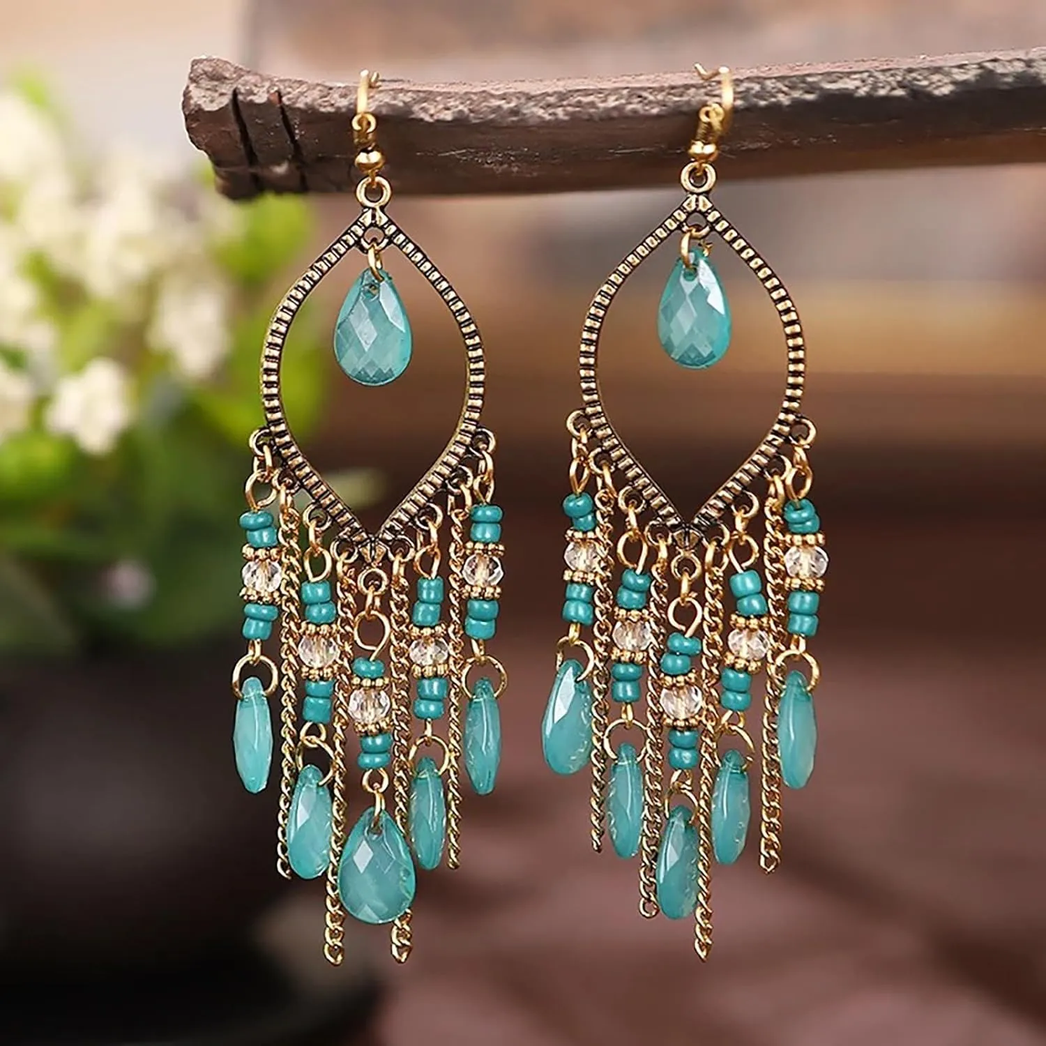 Boho Earrings for Women Vintage Long Dangle Earrings Statement Drop Ear Accessories Boho Jewelry Gifts