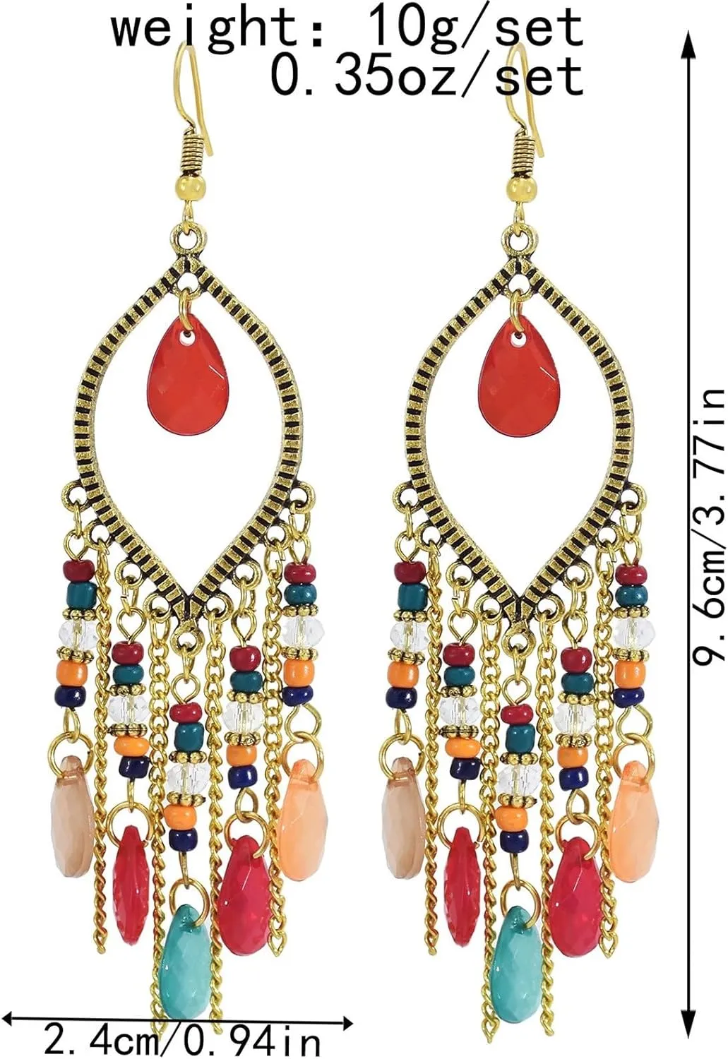 Boho Earrings for Women Vintage Long Dangle Earrings Statement Drop Ear Accessories Boho Jewelry Gifts