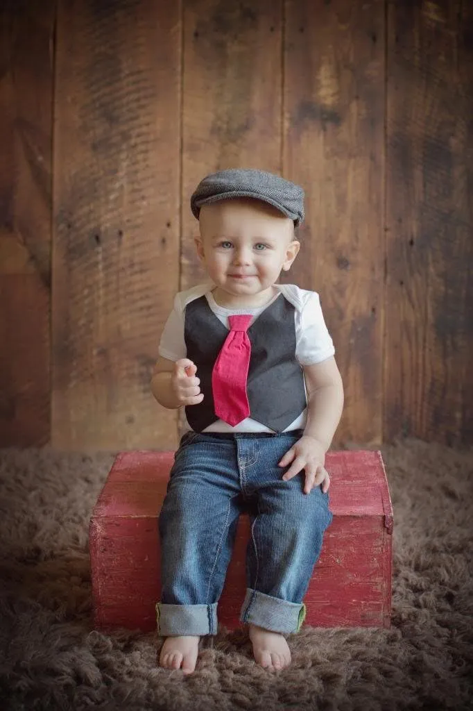 Born to Love Infant, Toddler Boys Pinstripe Driver Cap Baby Hat