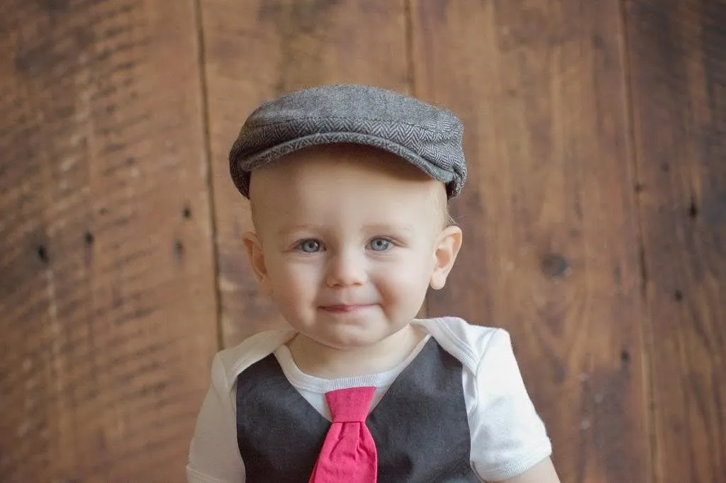 Born to Love Infant, Toddler Boys Pinstripe Driver Cap Baby Hat