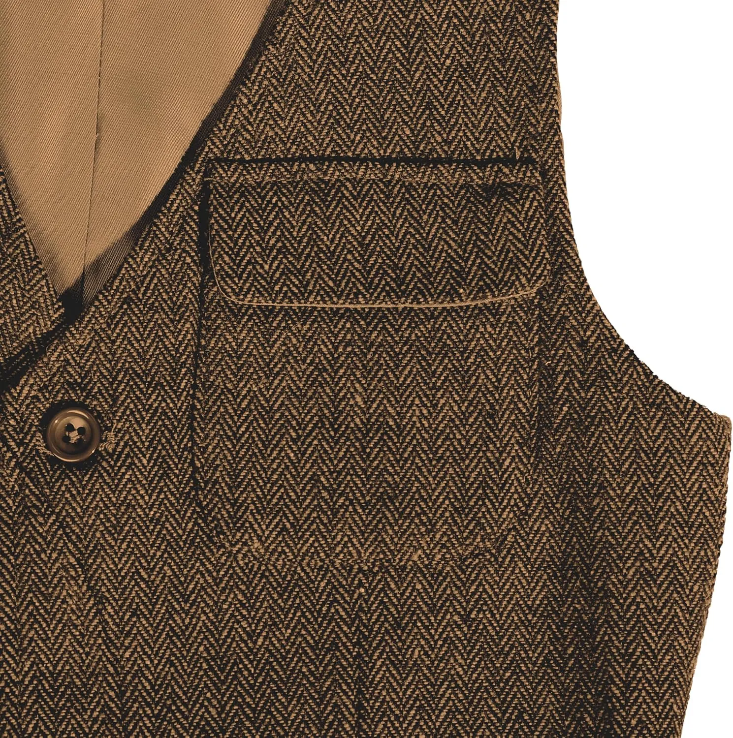 Boys Vest Vintage Tweed Toddler Little Kids Waistcoat with Pocket Sleeveless Slim Fit Casual Vest Outfit