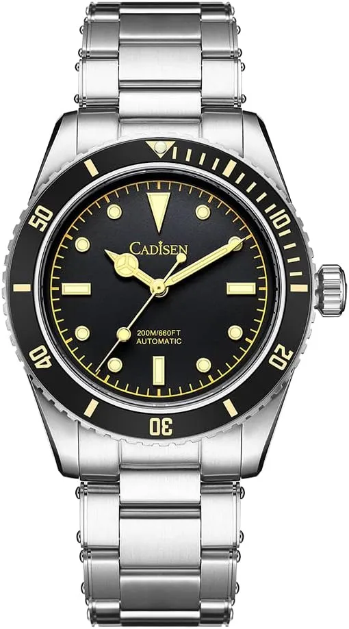 CADISEN Mens Automatic Watch Mechanical NH35 Movement Waterproof Sapphire Glass Casual Business Watches