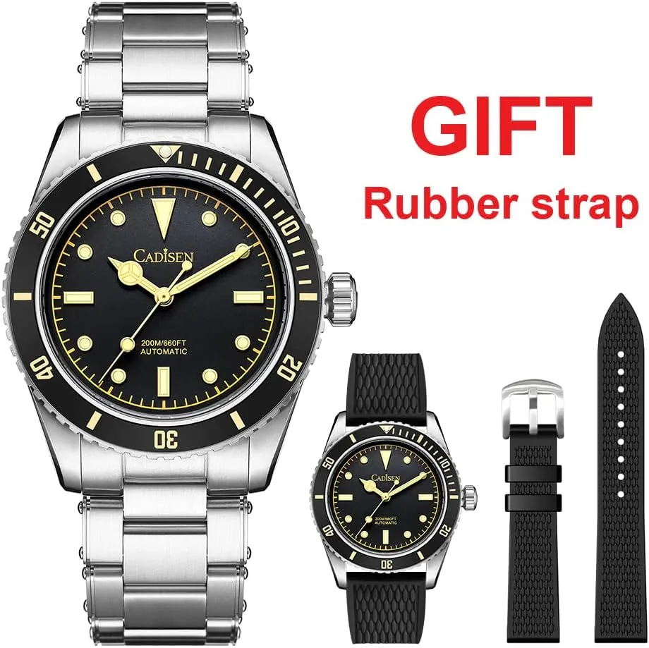 CADISEN Mens Automatic Watch Mechanical NH35 Movement Waterproof Sapphire Glass Casual Business Watches