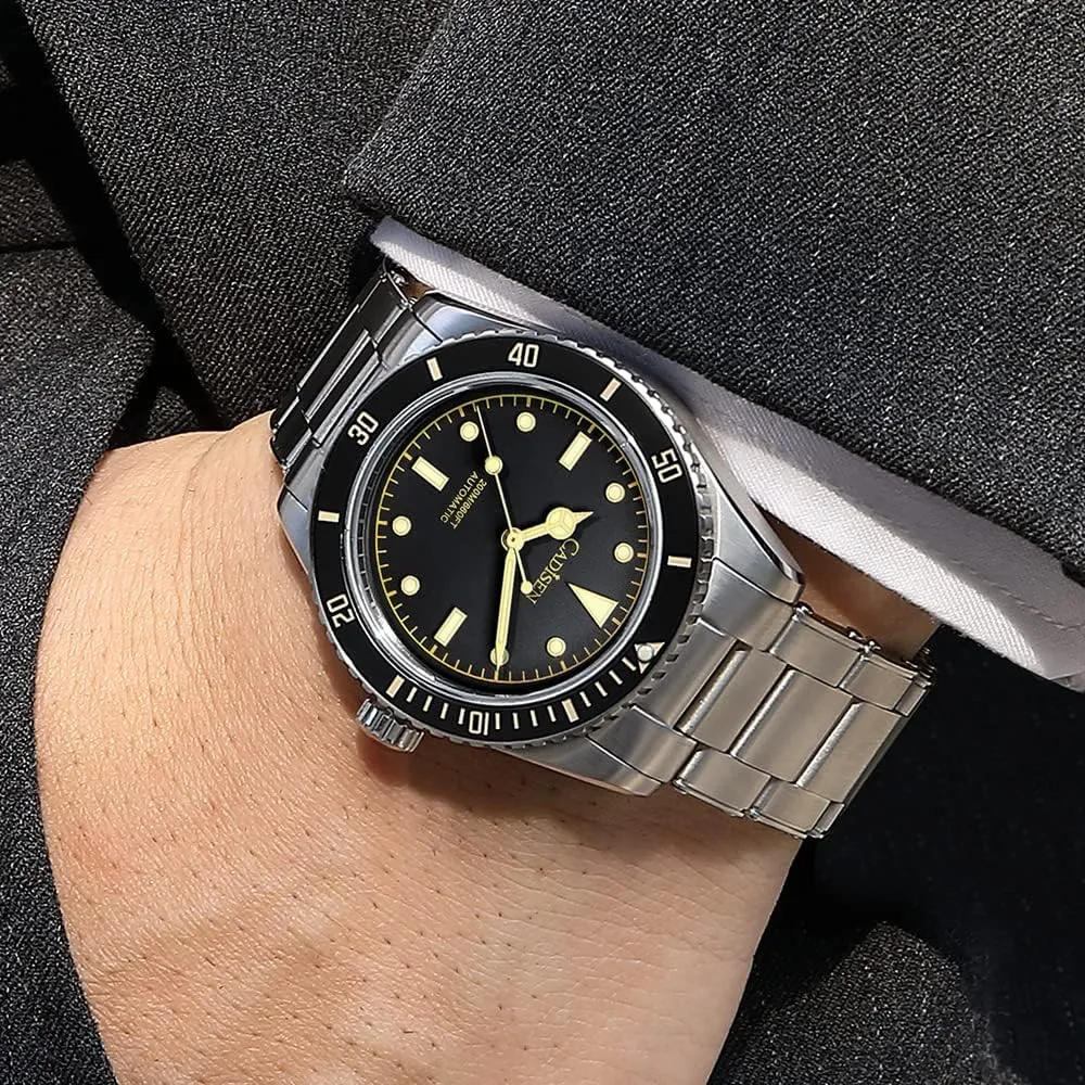 CADISEN Mens Automatic Watch Mechanical NH35 Movement Waterproof Sapphire Glass Casual Business Watches