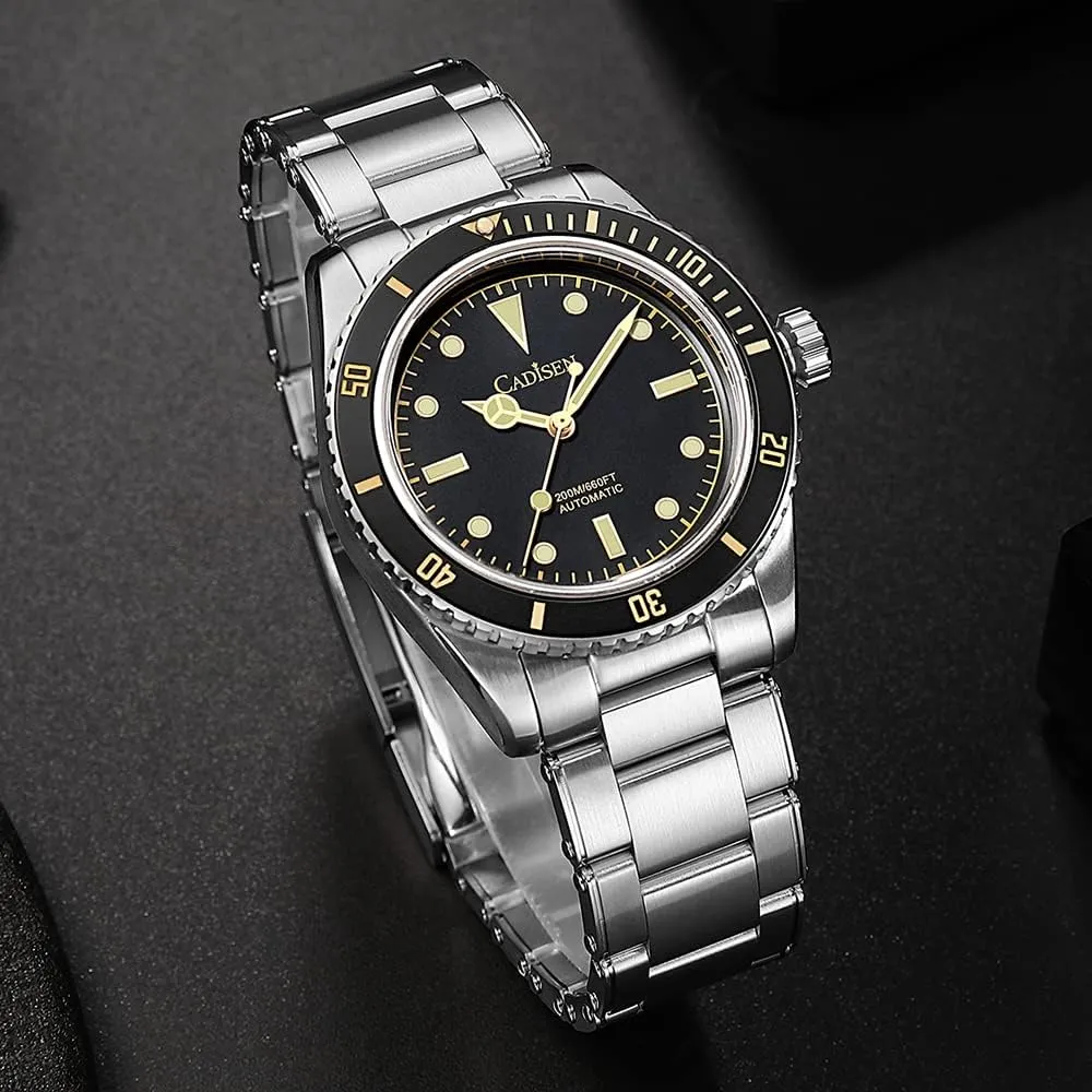 CADISEN Mens Automatic Watch Mechanical NH35 Movement Waterproof Sapphire Glass Casual Business Watches
