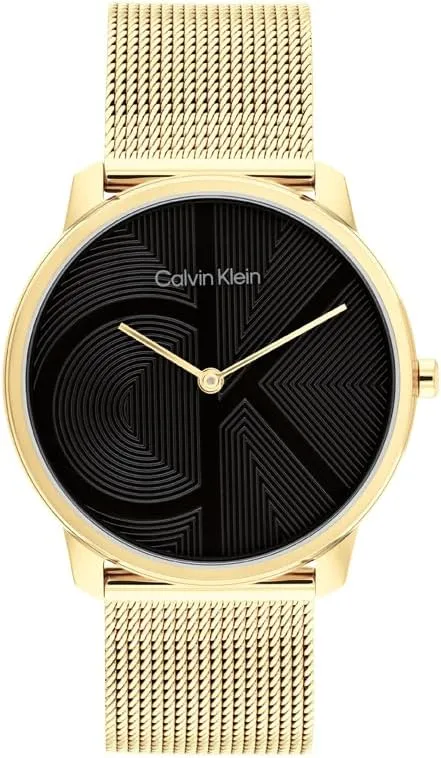 Calvin Klein Women's CK Iconic - 35mm 2H Quartz Watch - Stainless Steel Mesh Bracelet - Water Resistance 30 Meters  Premium Fashion Timepiece for Everyday Style - Gift for Her