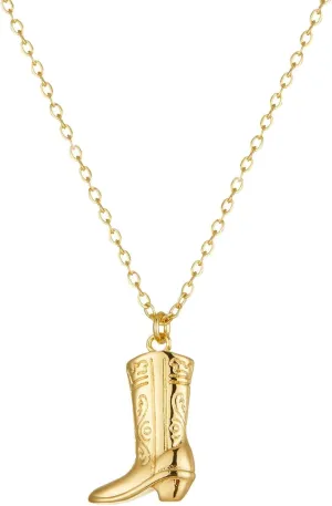 CANYEN Dainty Cowboy Boot Necklace for Women, Cute Western Jewelry, Trendy Cowgirl Boots Necklaces, Womens Texas Cowgirls Accessories, Minimalist Country Vaquero Jewellery for Ladies, Cool Gifts for Women in Their 20s