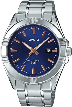 Casio MTP1308D-2AV Men's Standard Stainless Steel Blue Dial Casual Analog Watch
