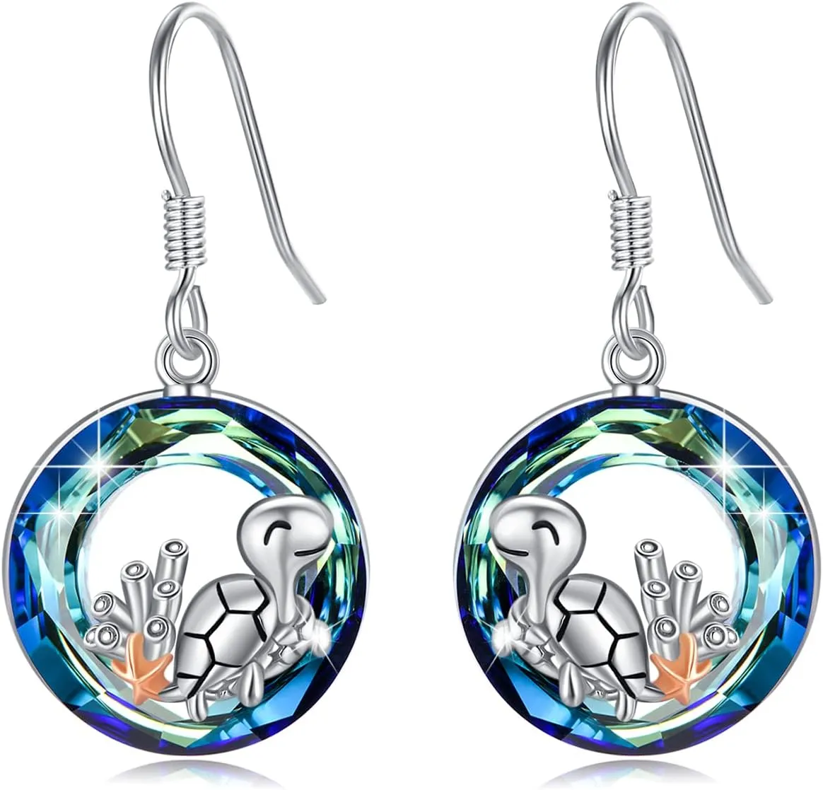 Cat/Butterfly/Evil Eye/Panda/Skull/Celtic Knot Cross Dragonfly Earrings for Women, SILIKEPA 925 Sterling Silver Hook Earrings Hypoallergenic Fine Jewelry Gift