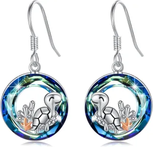 Cat/Butterfly/Evil Eye/Panda/Skull/Celtic Knot Cross Dragonfly Earrings for Women, SILIKEPA 925 Sterling Silver Hook Earrings Hypoallergenic Fine Jewelry Gift