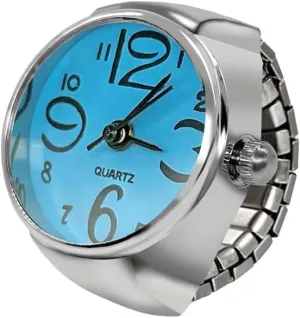 CdyBox Women Quartz Finger Ring Watch Elegant Finger Watch for Men