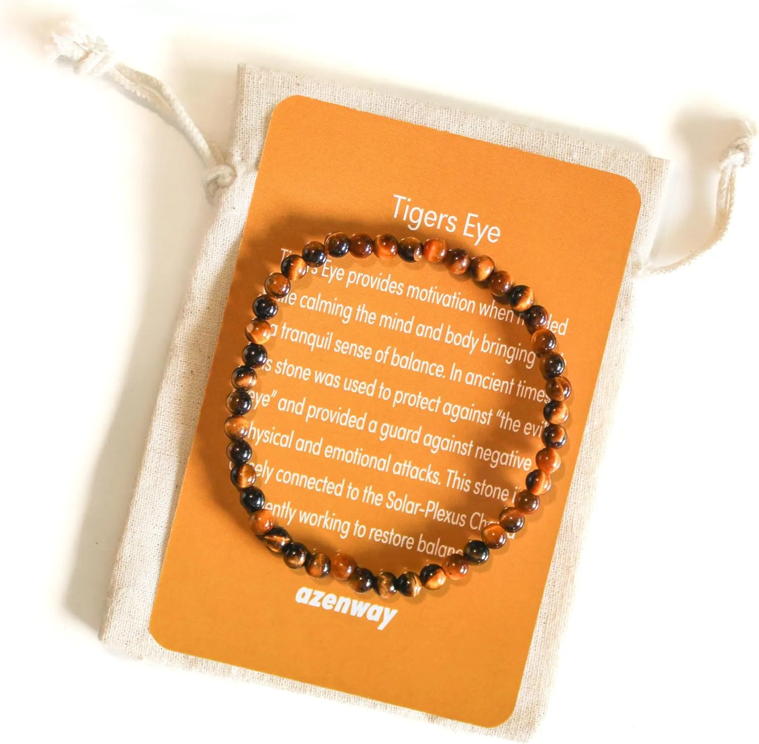 Charged Healing Crystal Bracelet - Natural 4mm Gemstones with 14k Hypoallergenic Gold Filled Bead, Stretch Cord - Semi-Precious Jewelry for Women & Men
