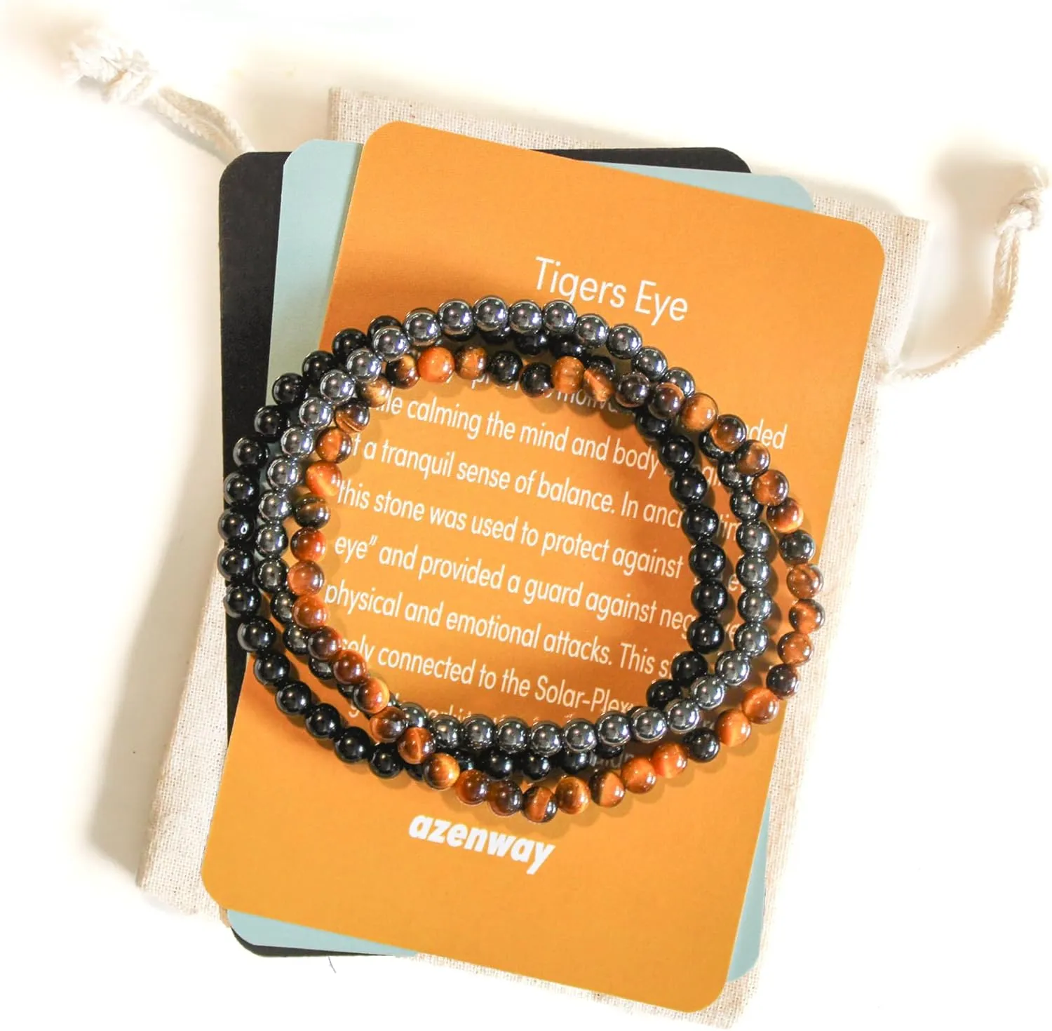 Charged Healing Crystal Bracelet - Natural 4mm Gemstones with 14k Hypoallergenic Gold Filled Bead, Stretch Cord - Semi-Precious Jewelry for Women & Men