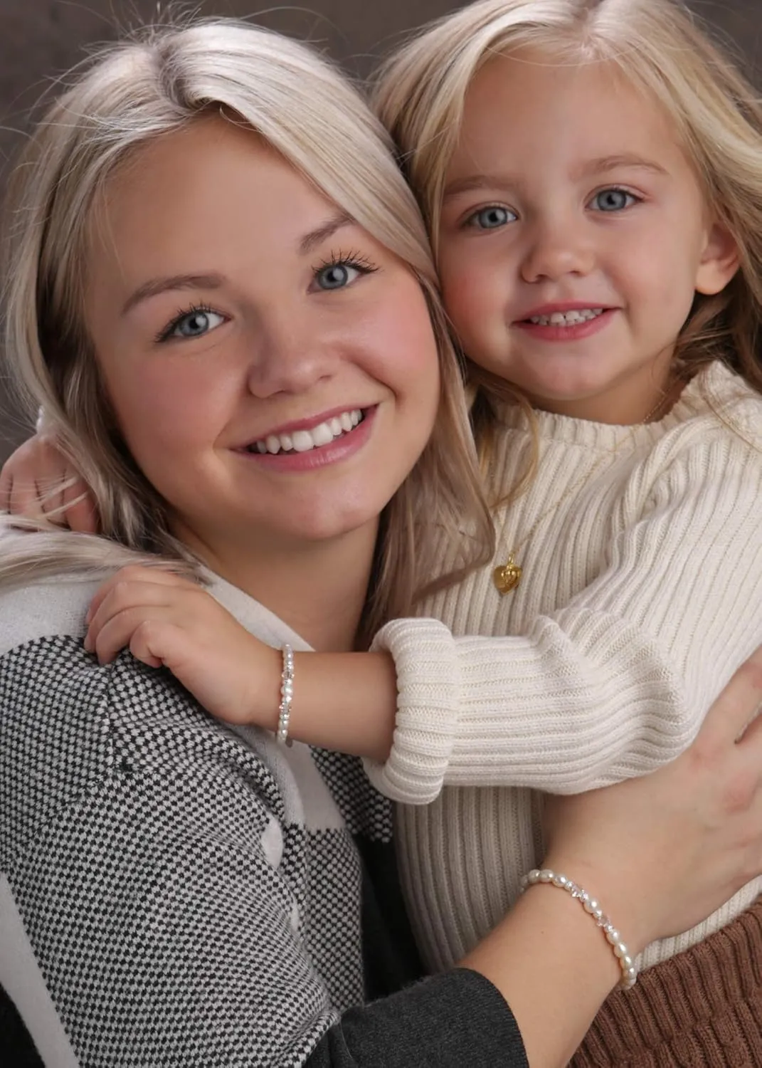 Cherished Moments Sterling Silver & 14K Gold Plated Mom and Me Cultured & Simulated Pearl Matching Bracelet Set for Mother and Daughters
