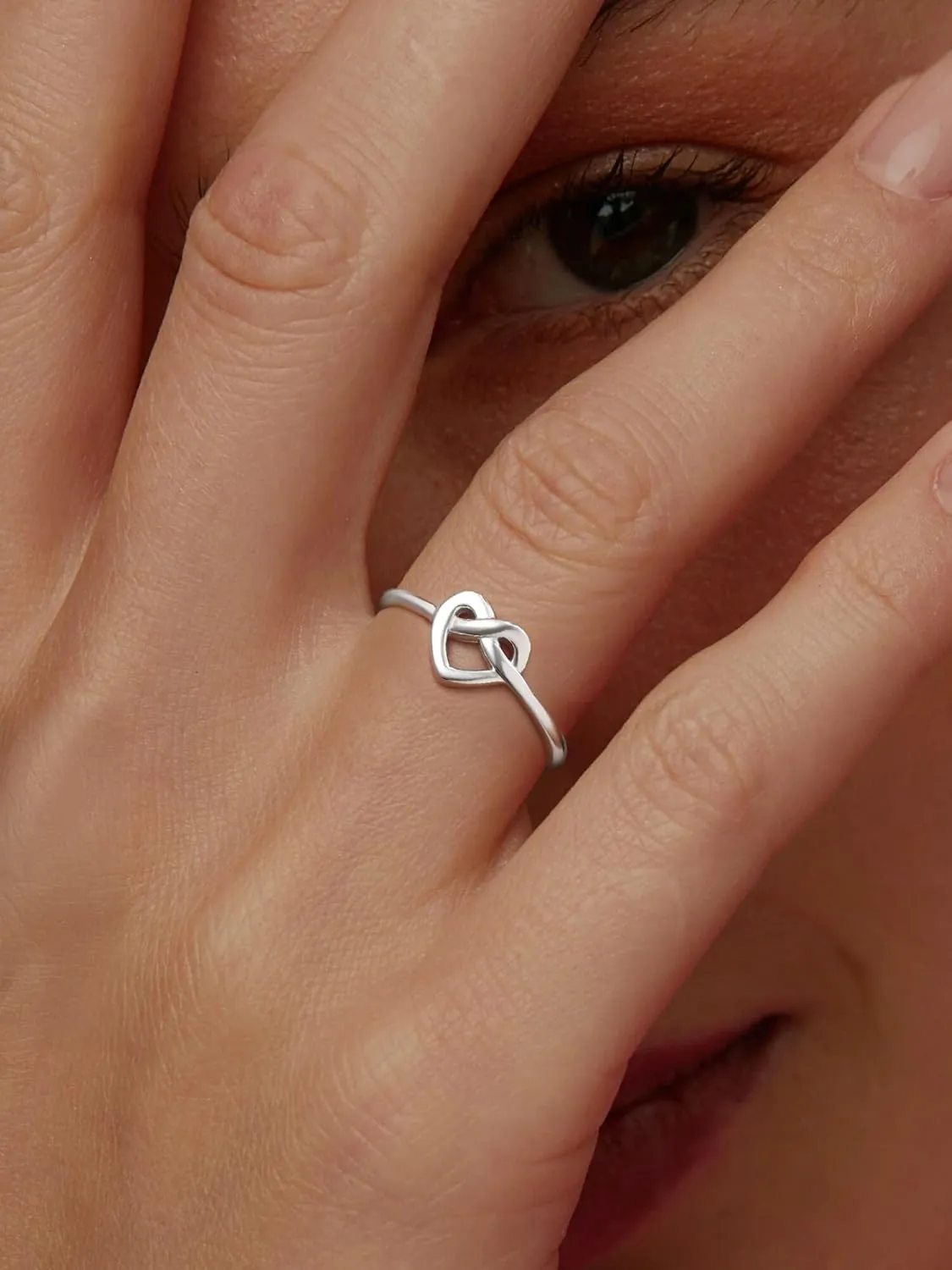 ChicSilver 925 Sterling Silver Love Knot Promise Ring High Polish Comfort Fit Band Ring Size 4-12(With Gift Box)