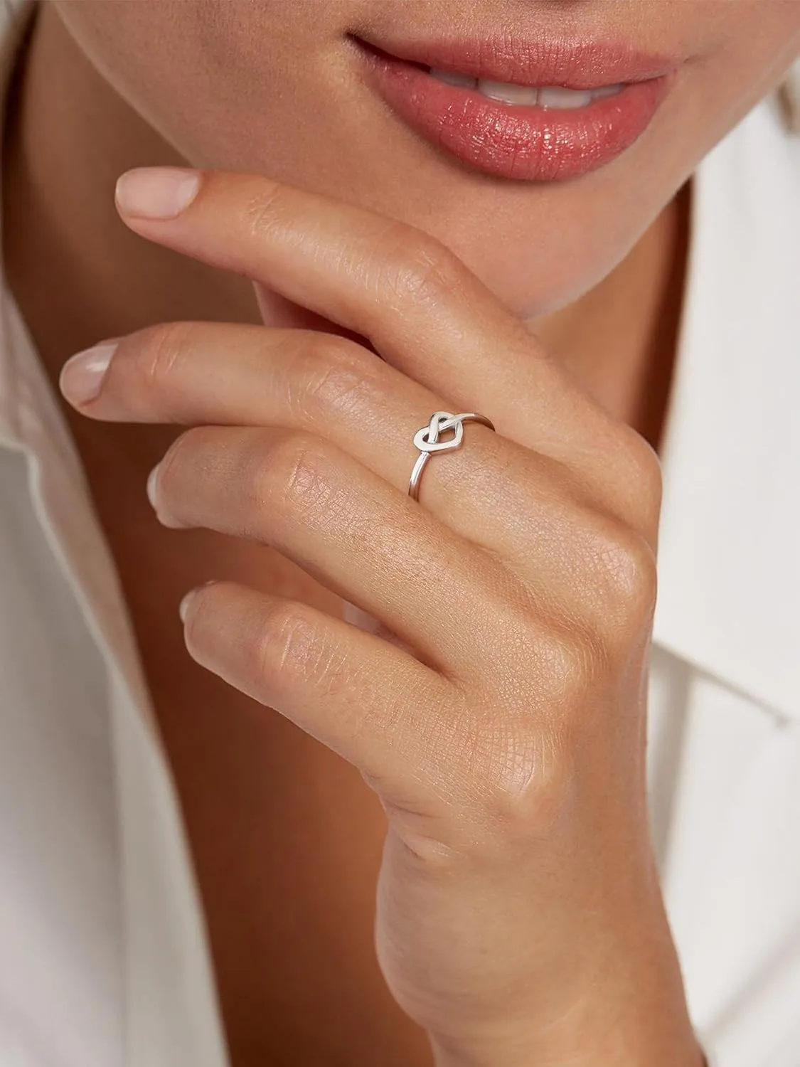 ChicSilver 925 Sterling Silver Love Knot Promise Ring High Polish Comfort Fit Band Ring Size 4-12(With Gift Box)