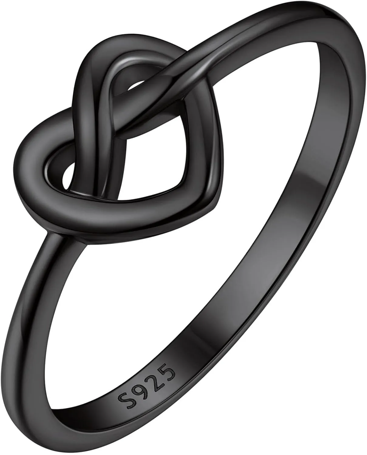 ChicSilver 925 Sterling Silver Love Knot Promise Ring High Polish Comfort Fit Band Ring Size 4-12(With Gift Box)