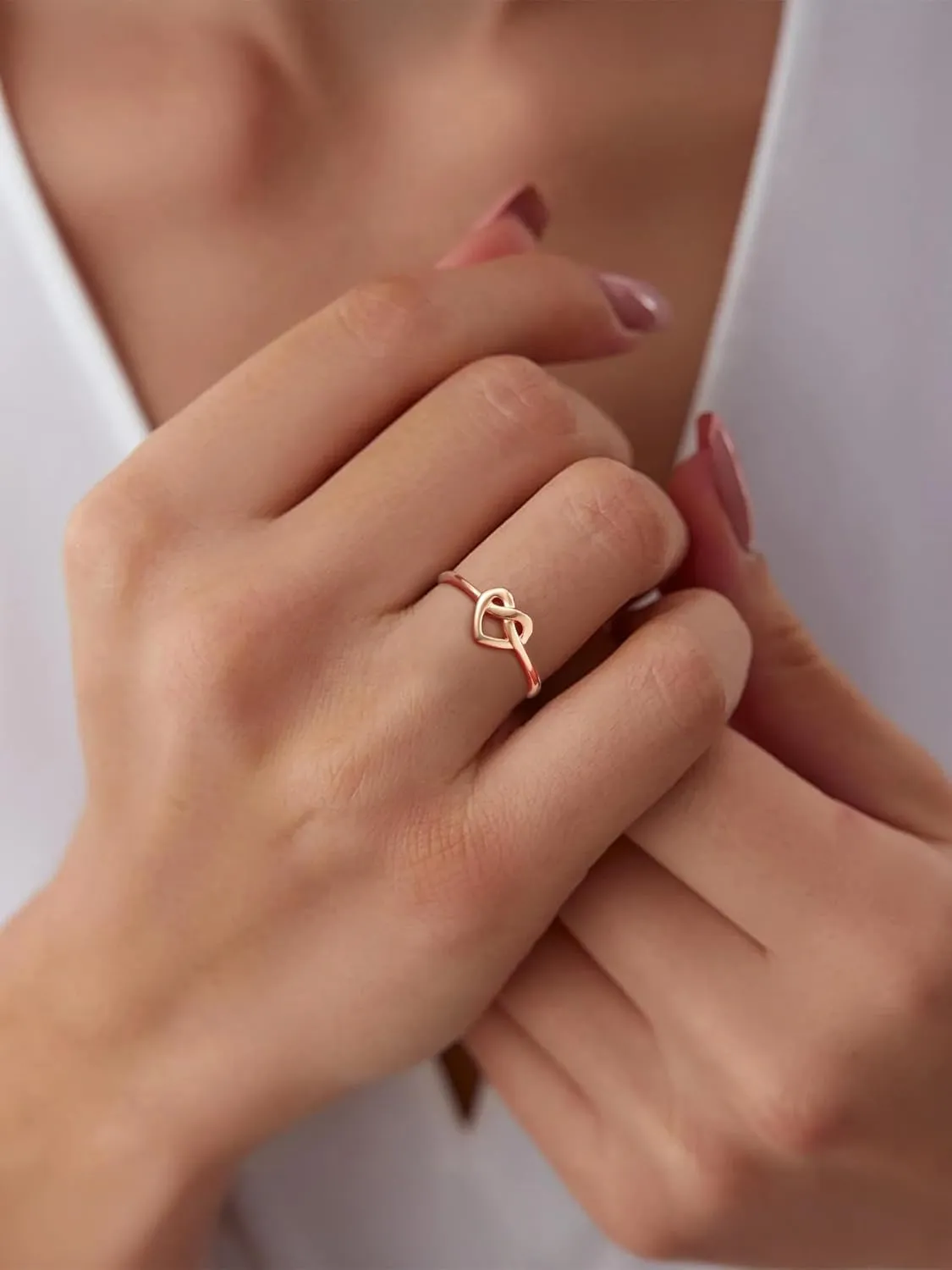 ChicSilver 925 Sterling Silver Love Knot Promise Ring High Polish Comfort Fit Band Ring Size 4-12(With Gift Box)
