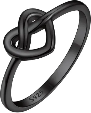 ChicSilver 925 Sterling Silver Love Knot Promise Ring High Polish Comfort Fit Band Ring Size 4-12(With Gift Box)