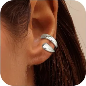 Chunky Ear Cuff Earrings for Women Non-Piercing Cartilage Cuff Gold Ear Cuffs 2025 Trendy Accessories