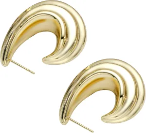 Chunky Gold Hoop Earrings for Women 14K Gold Plated Hoop Earrings Hypoallergenic Gold Chunky Hoop Earrings for Women Earrings Thick Gold Hoop Earrings for Women Gold Jewelry for Women