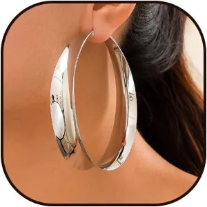 Chunky Gold Hoop Earrings for Women Exaggerated Wide Large Big Flat Huggie Hoops Earrings Minimalist Polished 80MM Statement Earrings Party Prom Jewelry for Women