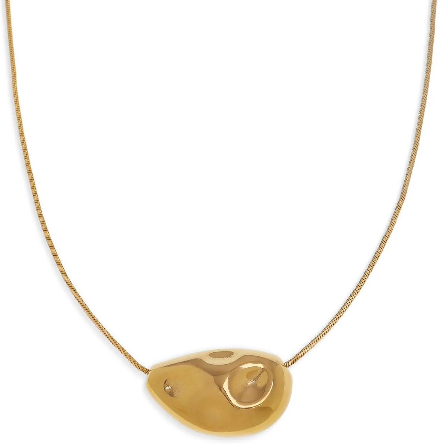 Chunky Gold Pendant Necklace for WomenTrendy Charm Thick Adjustable Hammered Hollow Long Chain Nacklaces Fall Winter Prom Jewelry Gift.