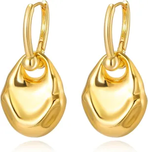 Chunky Statement Dangle Earrings for Women,Geometric Jewelry Formal Unique Drop Dangle Hoop Earrings For Party Prom