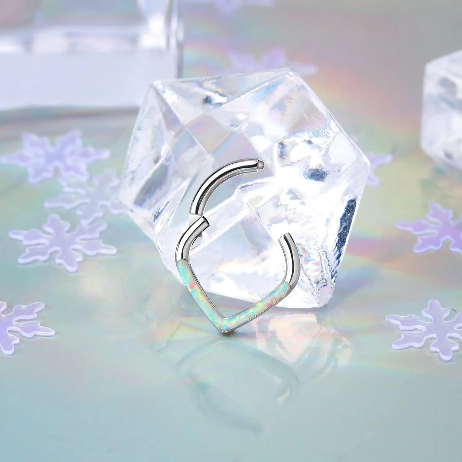 CM Crareesi Mania Teardrop Daith Earrings Hoop Hinged Clicker Rings 16G Helix Cartilage Earrings Hoop 316L Stainless Steel CZ Helix Tragus Daith Septum Clicker Jewelry