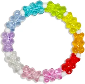 Colorful Gummy Bear Elastic Bracelet  Fun, Stylish Jelly Bear Bead Bracelet, Trendy Gift for Friends, Family, and Party