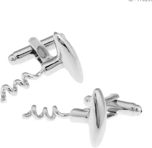 Corkscrew Wine Bottle Opener Cufflinks  Stylish Accessory for Wine Lovers, Ideal for Formal Events and Gatherings