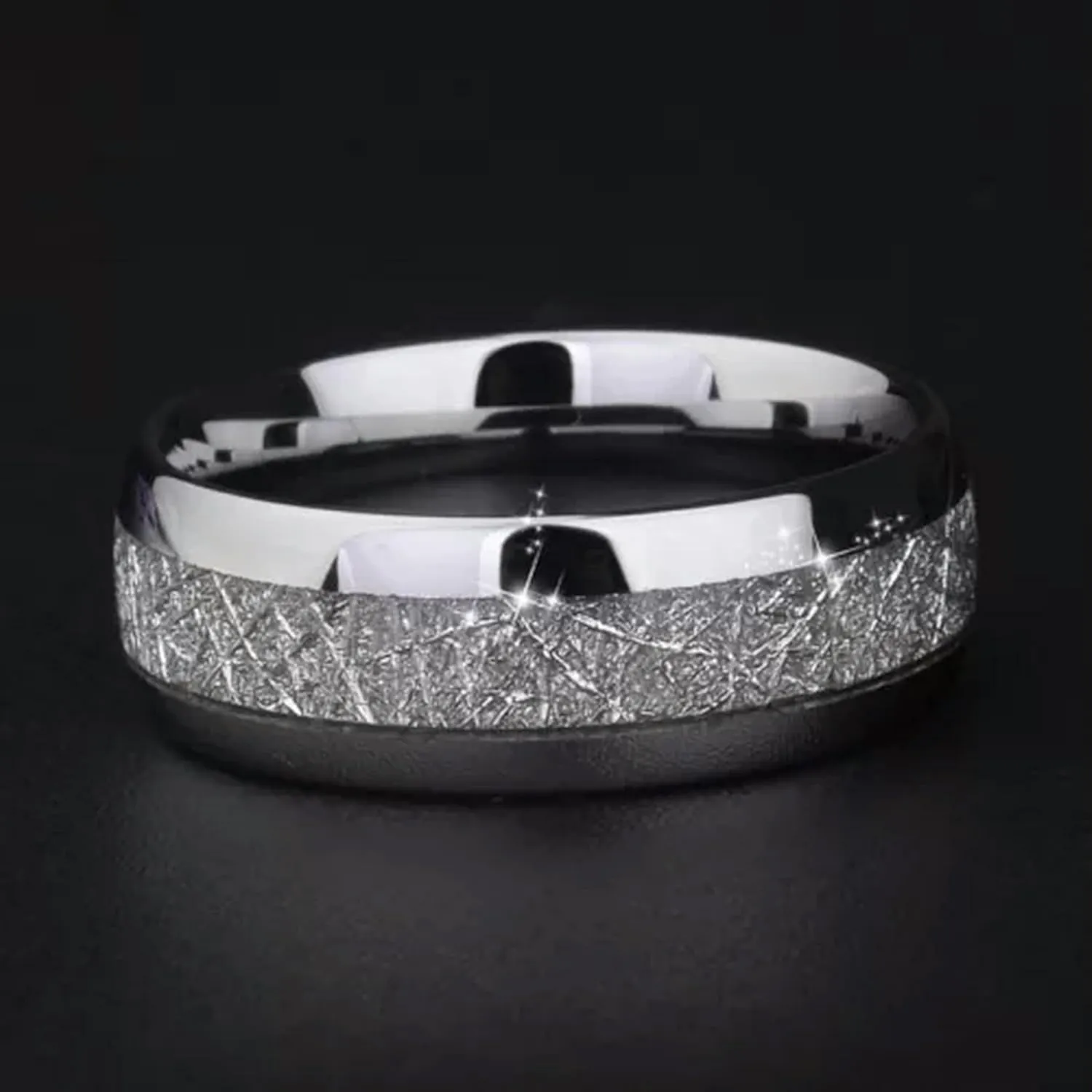 Couple Rings Stainless Steel Ring Men's Jewelry Metallic Geometric Temperament-gold-13