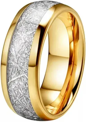 Couple Rings Stainless Steel Ring Men's Jewelry Metallic Geometric Temperament-gold-13