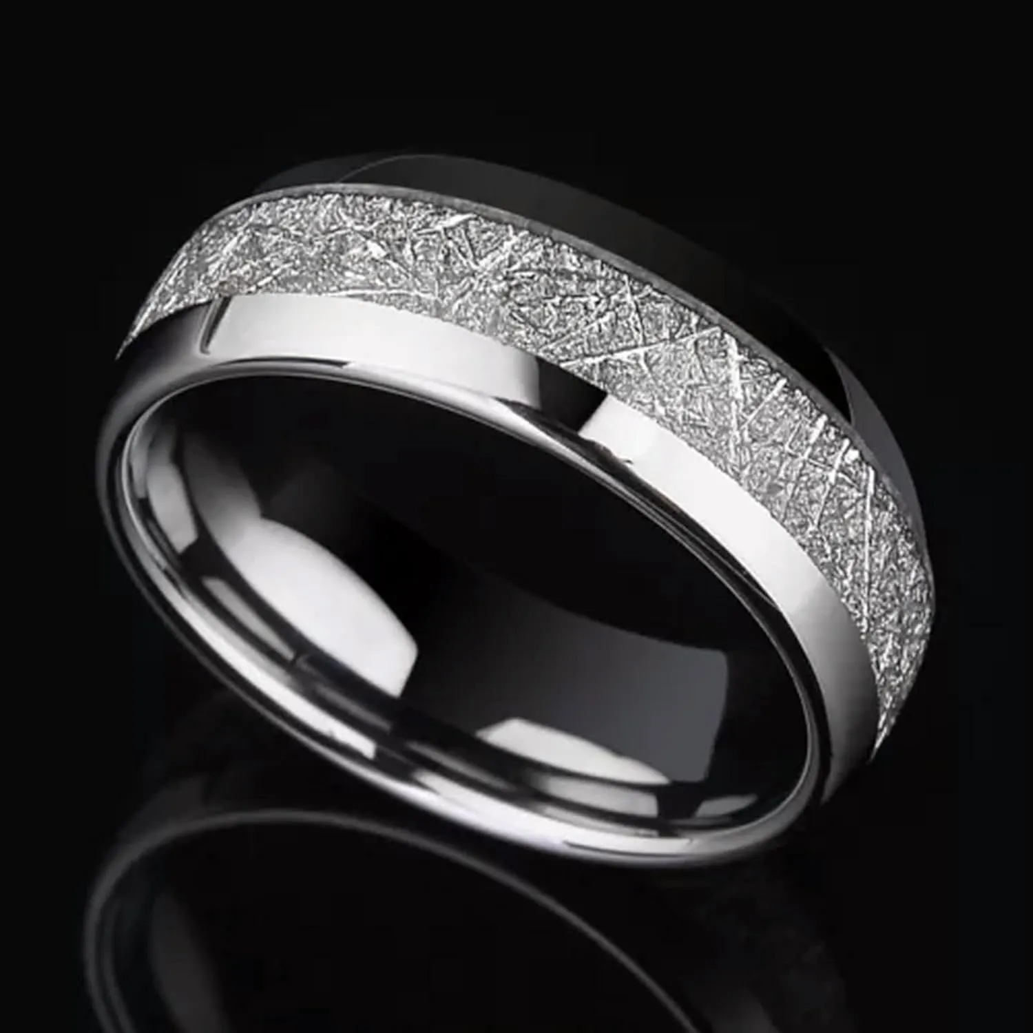 Couple Rings Stainless Steel Ring Men's Jewelry Metallic Geometric Temperament-gold-13
