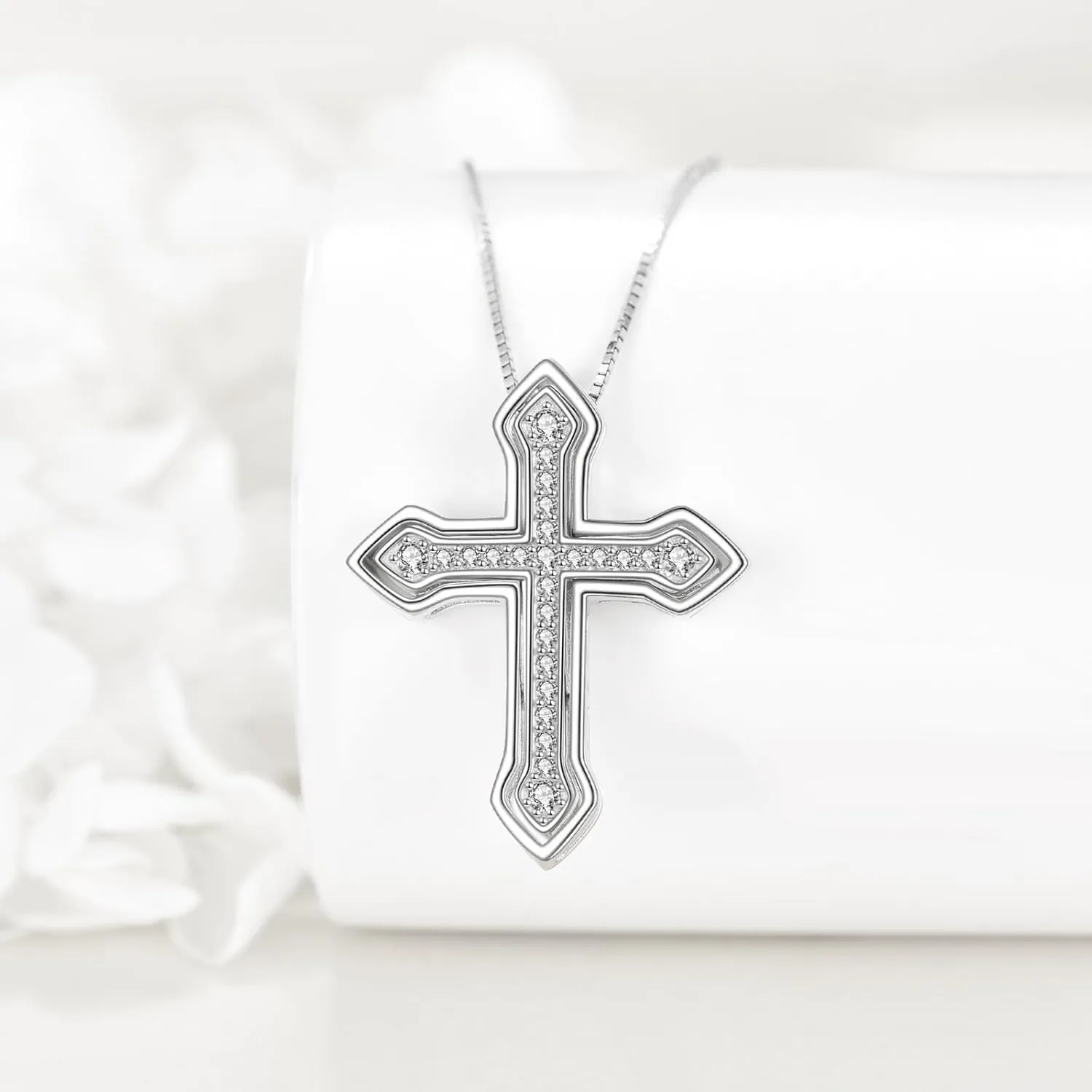 Couples BFF Matching Necklaces 925 Sterling Silver Cross/Yin Yang/Sun Moon/Mountain Wave Pendant Necklace Anniversary Birthday Gifts