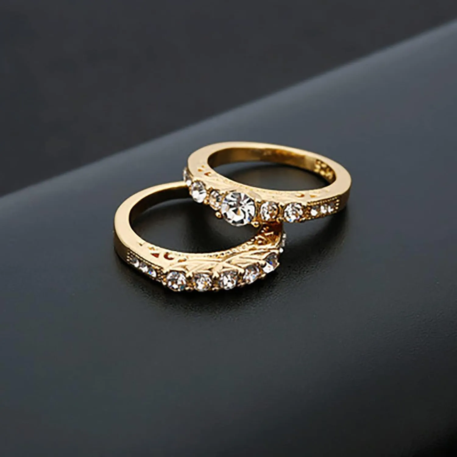 Couple's Ring With Diamonds For Women Fashion Jewelry Popular Accessories Mens Rings Adjustable