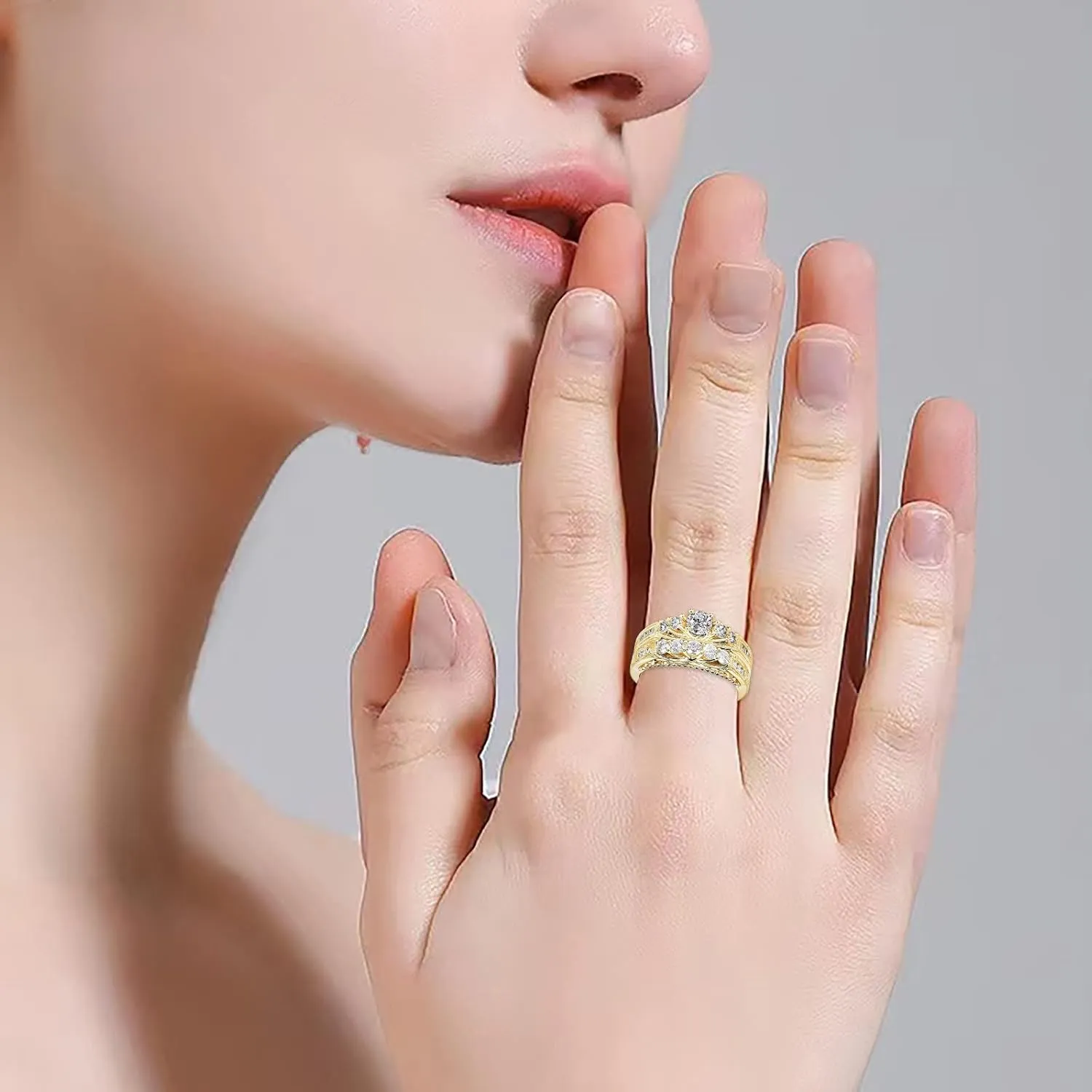 Couple's Ring With Diamonds For Women Fashion Jewelry Popular Accessories Mens Rings Adjustable