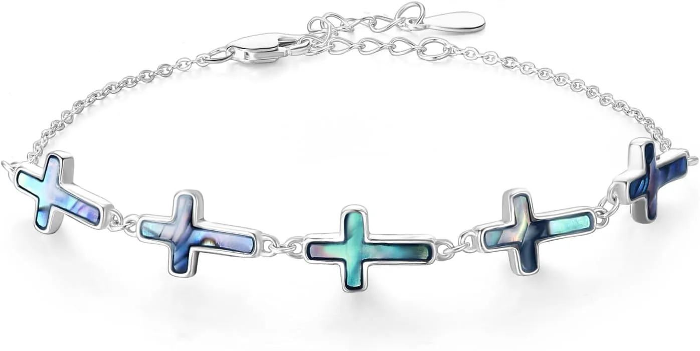 Cross Bracelet S925 Sterling Silver Religion Christian Cross Bracelets Jewelry for Women