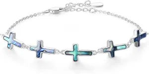Cross Bracelet S925 Sterling Silver Religion Christian Cross Bracelets Jewelry for Women